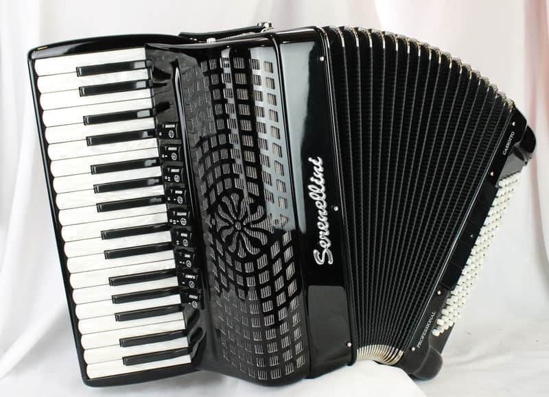 NEW Black Serenellini Mod. 344 Cassotto Piano Accordion LMMH 34 96 image 1