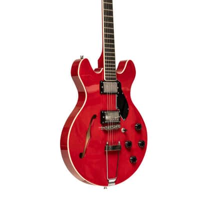 STAGG Electric Guitar Silveray Series 533 Model With Chambered Maple Body Red semi-hollow image 1