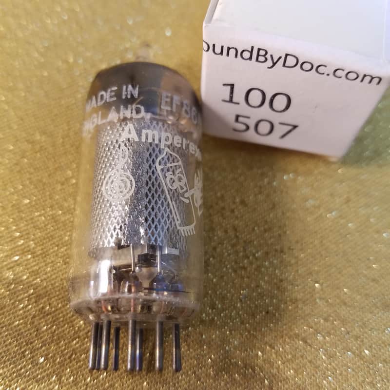 Mullard Bugle Boy Treble Clef EF86 tNOS AT1000 TESTED Vacuum Tube Blackburn long mesh plate square getter 8YX 9r1 6267 pentode 1954-1960 image 1