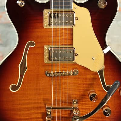 GRETSCH Broadkaster LX Figured Center Block - w/Bigsby, Gold Hardware & Ebony - Havana Burst image 6