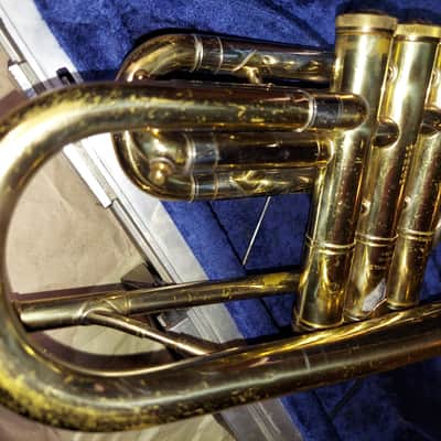 Reynolds Medalist Cornet Brass, USA, with case and mouthpiece image 7