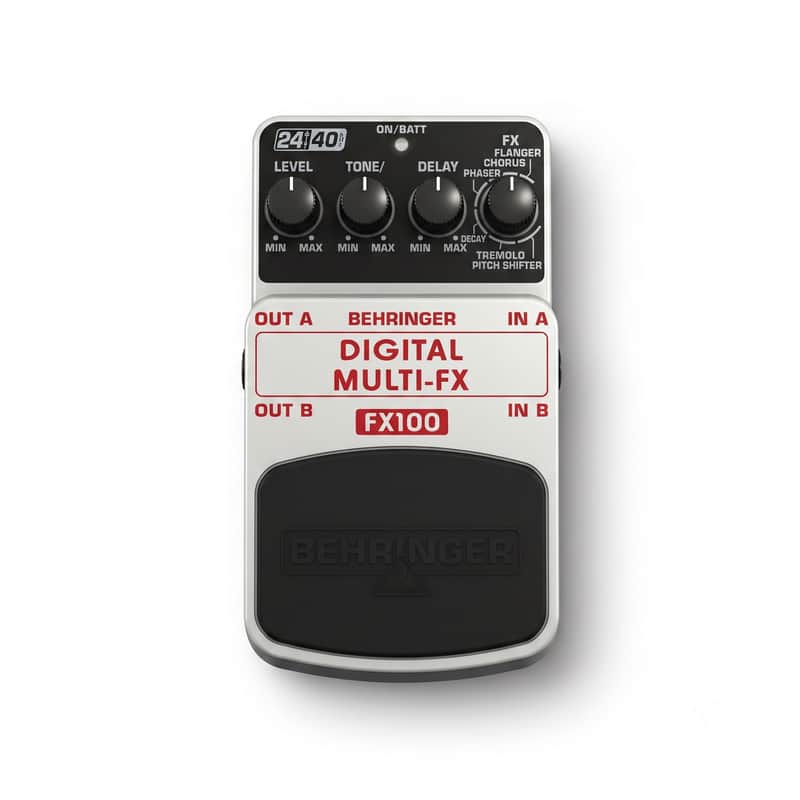 Behringer FX100 Digital Multi-Effect Pedal 2010's (Discontinued) NOT FUNCTIONING – For Parts or Repair image 1