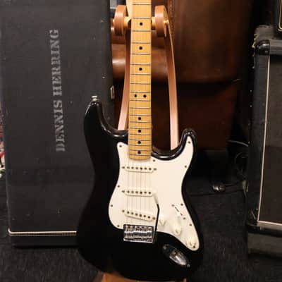 Fender 1973 Stratocaster Black Refin OHSC image 1