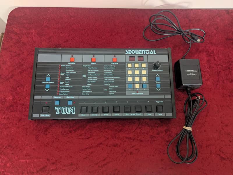 Sequential TOM 4-Voice Drum Machine 1985 - Black image 1