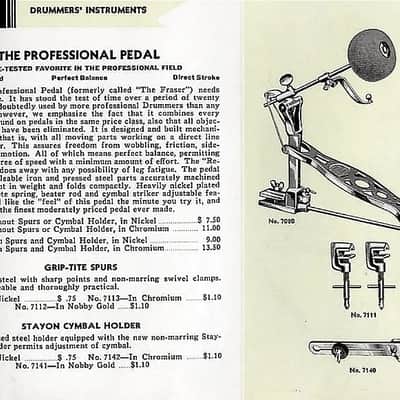 Leedy Bass Drum Pedal, Traps Era, "The Professional" Model #7020 - 1920s-30s / INSPECTED & TESTED image 10