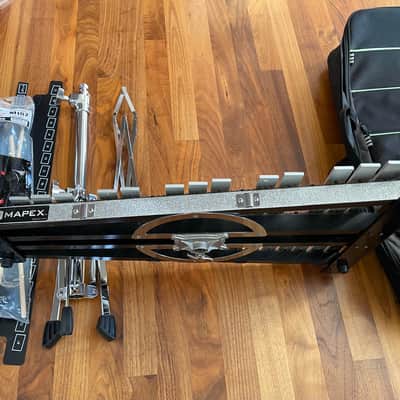 Mapex Student Bell Percussion Kit with metal xylophone instrument, soft case, metal stand, drum pad and mallets image 9