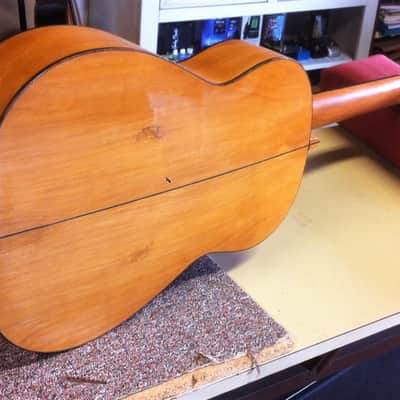 Belle guitare du luthier Ricardo Sanchis Nacher vers 1930/40 tête à chevilles 1,01 kg! image 11