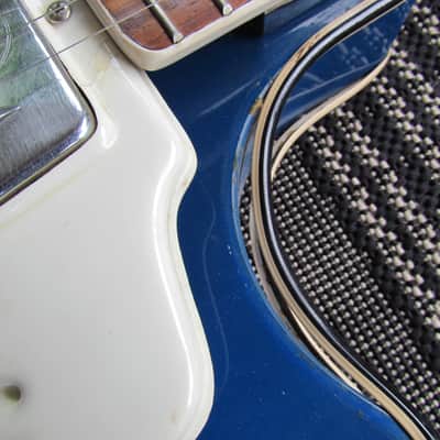 Wandre Davoli Tri Lam 1960's Era Made In Italy Wandre Tr-Lam Cool Wacky Artistic Blue Italian Guitar image 9