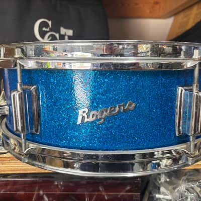 Rogers Luxor Cleveland Era Snare Drum Blue Sparkle image 1