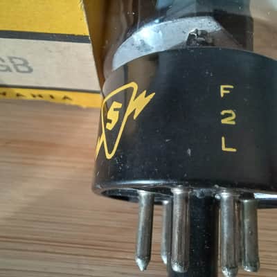Rare 50's NOS NIB SYLVANIA 5U4GB  5U4 GB BLACK PLATE double SIDE O GETTER ! perfectly balanced and super STRONG.  NEW ! image 10