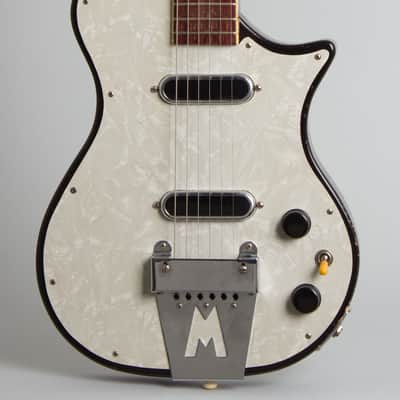 Magnatone  Mark III Deluxe Solid Body Electric Guitar (1957), ser. #53424, original brown hard shell case. image 3