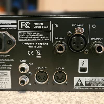 Focusrite Clarett 8Pre X Thunderbolt Audio Interface 2010s - Red image 5