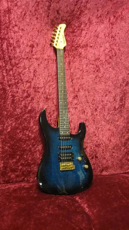 Fernandes AFR-55 1996 Blue Burst Quilt Gold Hardware Factory Gotoh's! image 1
