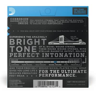D'Addario EXL110 Nickel Wound Electric Guitar Strings, Regular Light, 10-46 image 7
