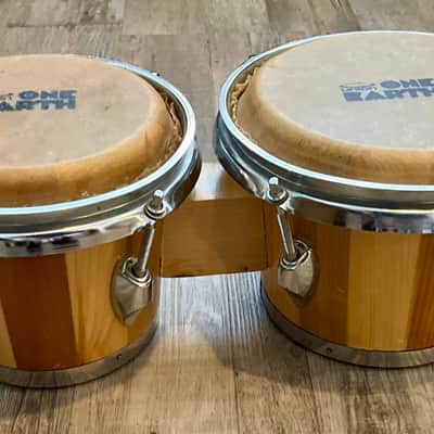 Union UB-1 One Earth 2-Tone Wood Bongos 6" & 7" image 3