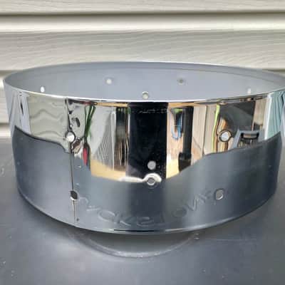 Vintage 70s Slingerland 14x5 Festival Model Snare Drum Shell, Niles, Illinois Badge image 4