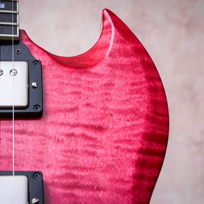 GIBSON USA Custom Shop Special Order M2M SG Custom "Cranberry + Ebony" (2024) image 8