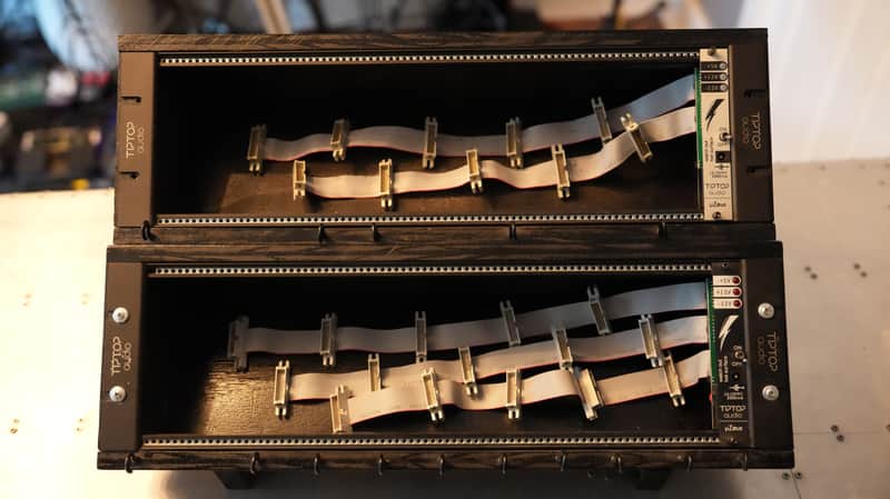 2 Handmade Eurorack Cases with extras Tip-top HEK 2023 - Black image 1