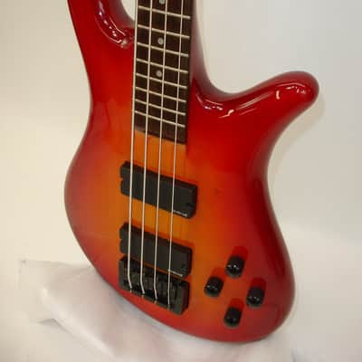 1998 Spector NS-2000/4 NS-2000 4-String Electric Bass Guitar, Cherry Sunburst image 3