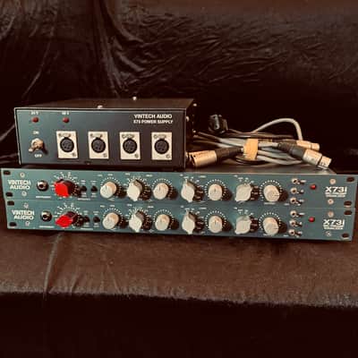 Vintech Audio X73i Mic Pre EQ Pair with PSU 2010s - Blue image 1