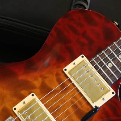 Minty! 2007 PRS Single Cut Tremolo 10 Top Electric Guitar Dark Cherry Monster Quilt + GB image 3