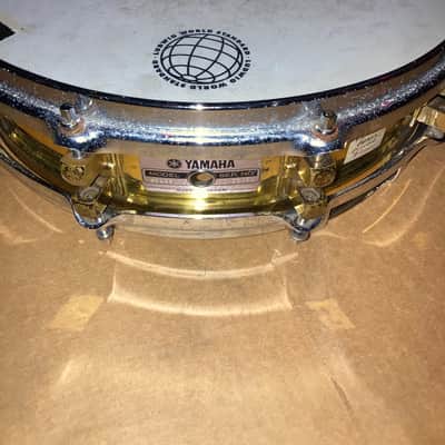 Yamaha SD-493 14x3.5" Brass Piccolo Snare Drum 1987-1996 - Brass image 2