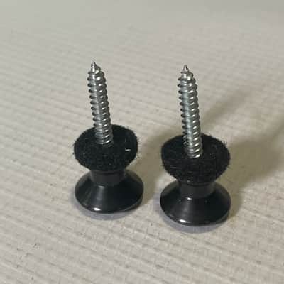 Used Jim Dunlop Electric Guitar Black Strap Lock Buttons Set #2 image 4