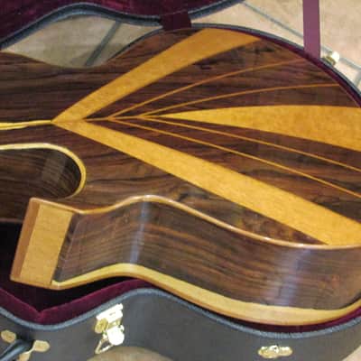 2012 K M Clark Custom A Wedge Cutaway Acoustic COCOBOLO Kevin Michael image 4