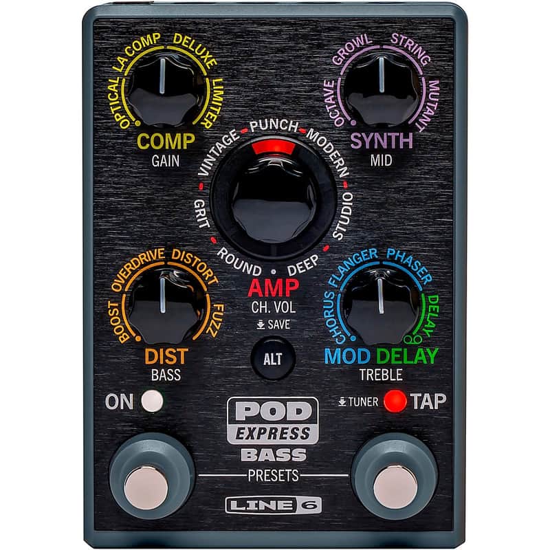 Line 6 POD Express Bass Effects Pedal - Regular Black image 1