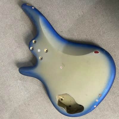 Blue Burst 4 String Electric Bass Basswood Body DIY Project image 6
