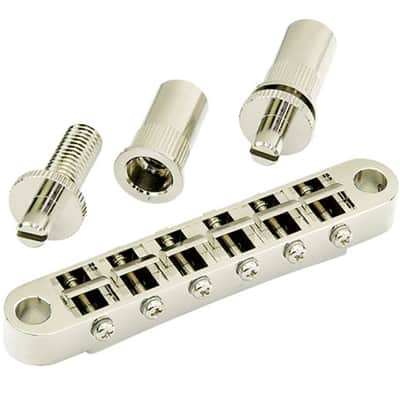 NEW Gotoh GE103B-T Nashville Style Tunematic w/ Studs - Tune-o-matic bridge - NICKEL image 2