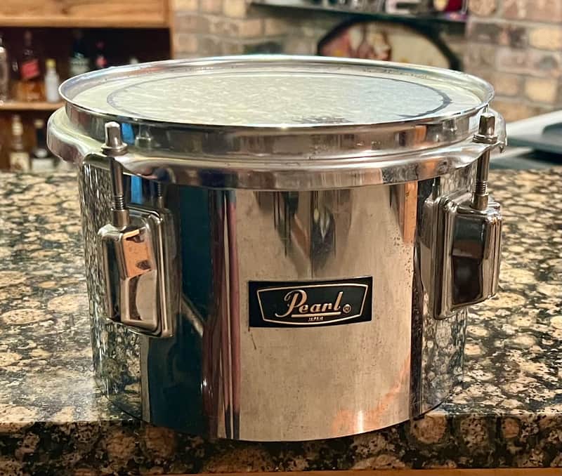 70’s Pearl 8x10 Fiberglass concert w/chrome mirror finish.