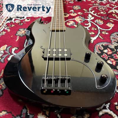 GrassRoots by ESP G-VP-46B Viper Bass 4-String Black SG-Style w/ Soft Case image 7