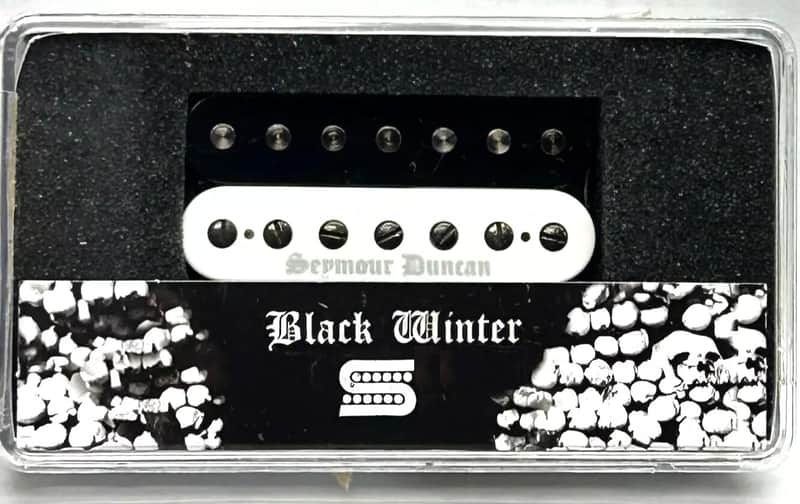 Seymour Duncan Black Winter 7 String Bridge Humbucker Pickup - White/Black Zebra image 1