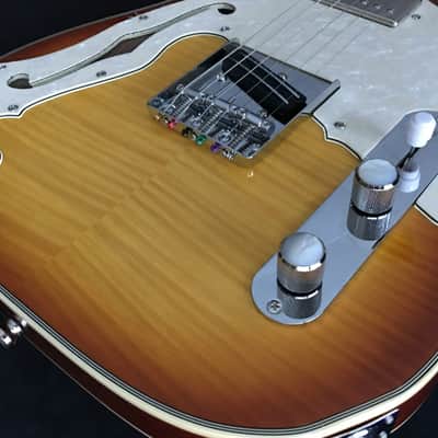 PT BERGER "BAKERSFIELD" RODEO DeLUXE Custom Thinline Tele Hybrid DoubleAAA Vintage Iced Tea Boutique image 7