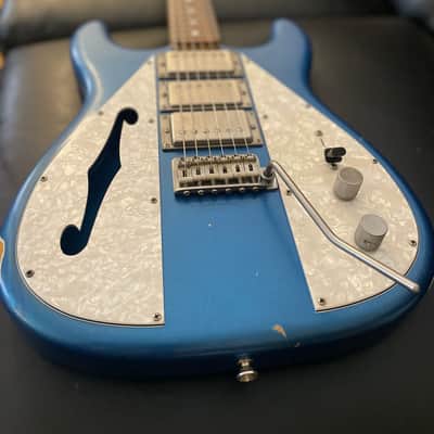 Nash Wayfarer Semi-Hollow Triple Humbucker Electric Guitar - Lake Blue Placid, Light Aged Relic + Hardshell Case | Free Shipping! image 3
