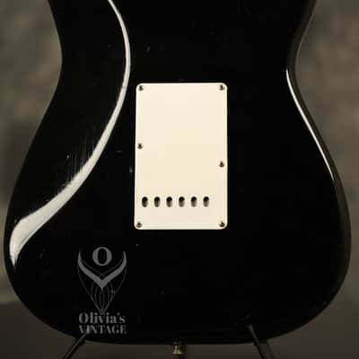1960 Fender LEFT-HANDED Stratocaster factory assembled with '57 neck Custom Color BLACK with GOLD hardware!!! image 11