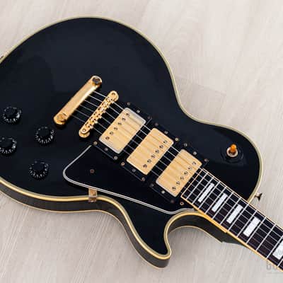 1989 Burny Black Beauty Custom '57 Model RLC-65 3 Pickup w/ VH-3 Pickups, Japan Fernandes image 8