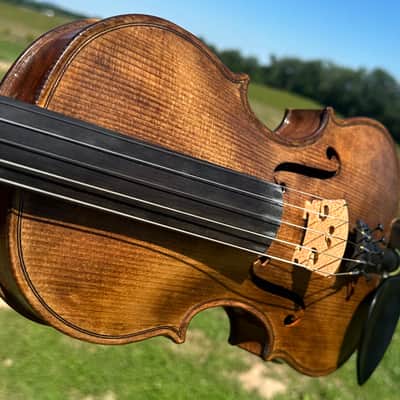 Black Walnut! Brad ROBINSON 5-String Violin 4/4 Bluegrass Dream Fiddle *PowerHouse Monster! image 6