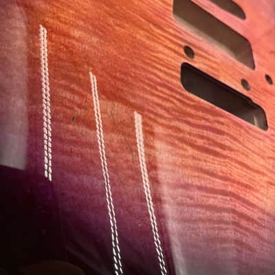 Warmoth Custom Stratocaster “Tequila Sunrise “ Strat Flamed Maple Stratocaster image 11