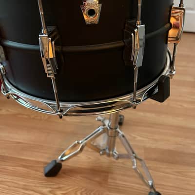 Ludwig LB408 Black Beauty 8x14 Stealth Brass Snare Drum Matte Black image 3
