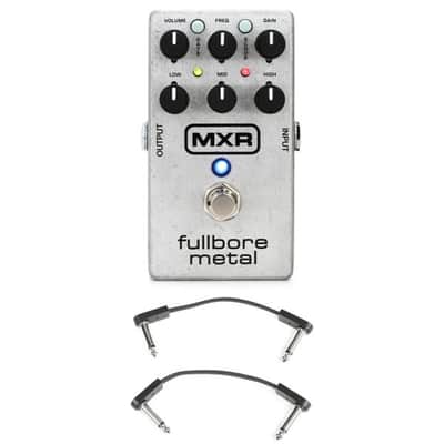 MXR M116 Fullbore Metal Distortion Pedal with 3 Patch Cables image 2