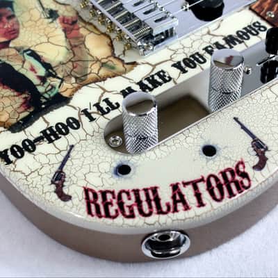Custom Crackle Painted And Upgraded Fender Squier Telecaster With Graphics image 13