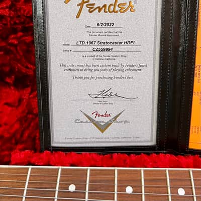 Fender LTD 1967 Stratocaster HSS Heavy Relic HREL Custom Shop strat 2022 - Sunburst image 8
