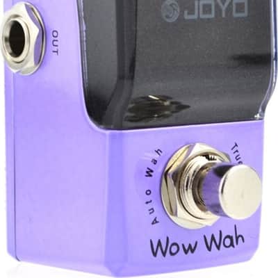 Joyo JF-322 Wow Wah (Auto wah) True Bypass Mini Pedal w/ 2 Patch Cables image 2