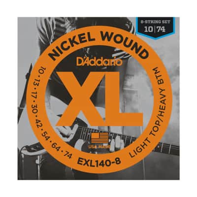 D'Addario E-Guit.Strings EXL140-8 10-74 Nickel Wound 8-String - Electric Guitar Strings image 1