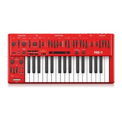 Behringer MS-1-RD 32-Key Analog Monophonic Synthesizer with 32-Step Sequencer, Red image 4