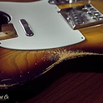 Telecaster Body 3-Tone Sunburst Relic - 60's Style Aged Nitro image 3