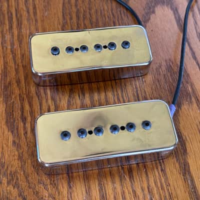 Landline Obelisk P90 Pickup Set - Neck and Bridge - Chrome - Hand Wound in USA image 2