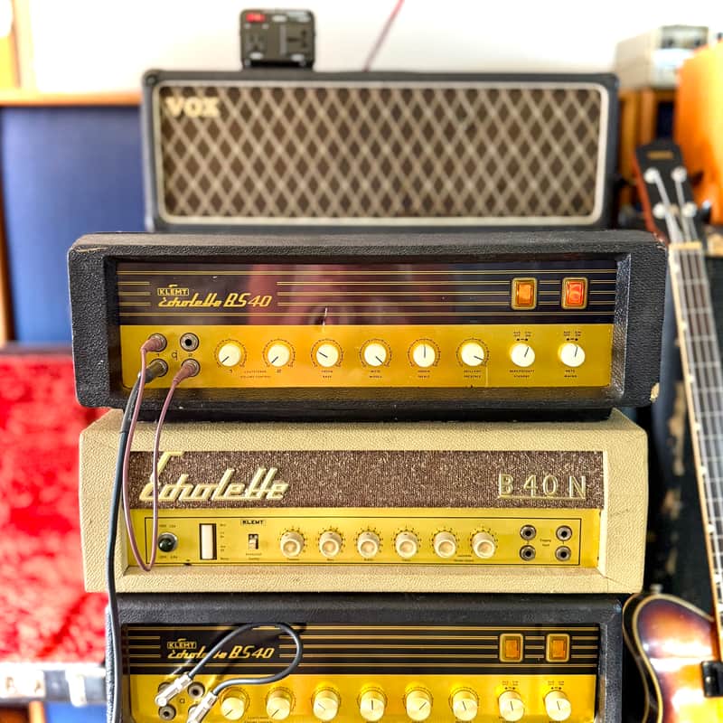 Klemt Echolette BS-40 tube guitar bass amplifier c 1965 - GOLD original vintage valve amp image 1
